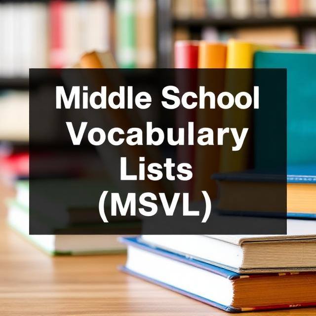 Middle School Vocabulary Lists (MSVL)