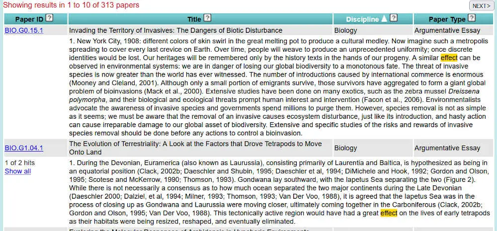 micusp examples